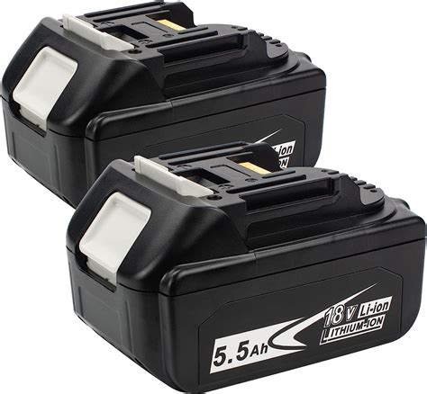 2 Pack 18V 5 5Ah Bl1850 Battery Replacement For Makita 18V Battery Bl1830 Bl1840 Bl1860 Bl1845