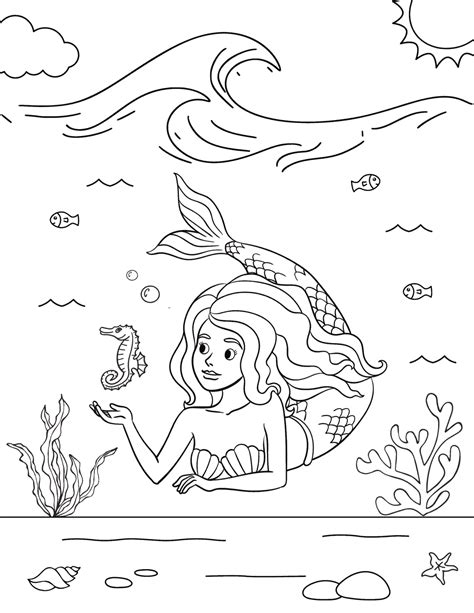 20 Free Printable Mermaid Coloring Pages For Kids Prudent Penny Pincher