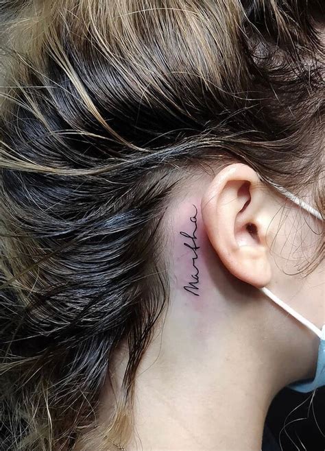 20 Photos Behid Ear Tattoo Designs For Women Behind Ear Tattoos