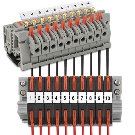 20 St Ck Reihenklemmen Hutschiene 0 08 4 Mm Pct 211 Klemmblock Durchgangs Verbinder Mit