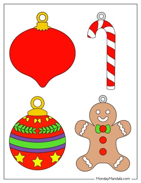 200 Printable Christmas Ornaments Free Templates