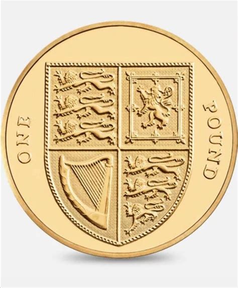 2014 Royal Shield Of Arms 1 One Pound Coin Fourth Portrait In 2022 One Pound Coin Coins