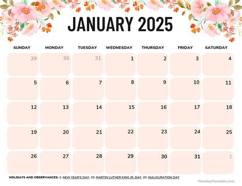 2025 Monthly Calendar Printable Free Pdf Vicki Jennilee