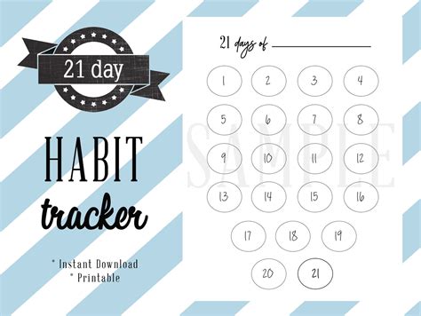 21 Day Habit Tracker