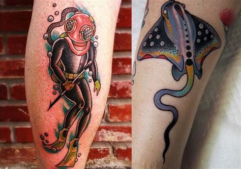 22 Amazing Scuba Diving Tattoos For Anyone Whose Happiest Under The Sea