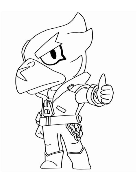 22 Coloring Pages Brawl Stars Crow Free Wallpaper