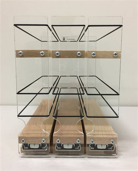 222X1 5X11 Maple Spice Rack For Kitchen Cabinet Vertical Spice