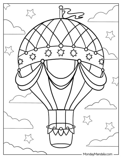 23 Air Balloon Coloring Page Mehwishmartino