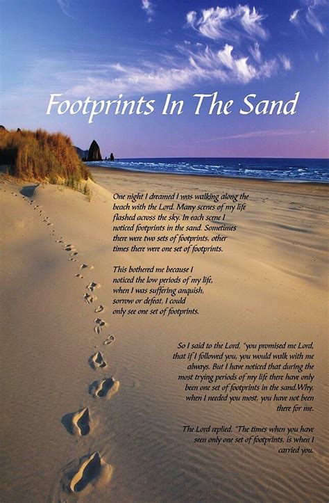 23 Best Footprints Poem Images On Pinterest Footprints In The Sand