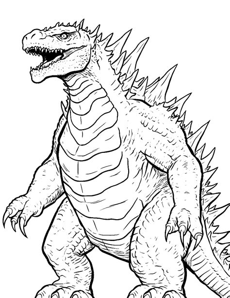 25 Godzilla Coloring Pages Free Sheets