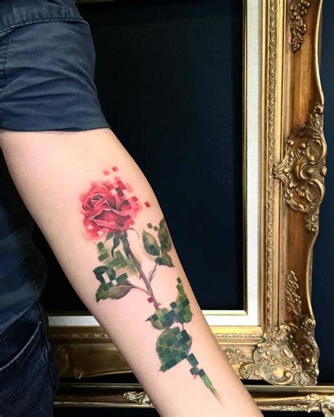 25 Pixel Tattoo Ideas That Ll Inspire Your Next Ink Job Pixel Tattoo Tattoos Flower Tattoo