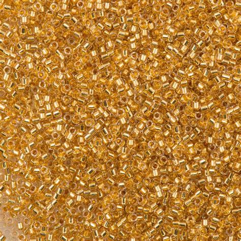 25G Miyuki Delica Seed Bead 11 0 24Kt Gold Lined Crystal Db33 Aura