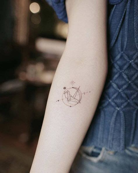 26 Gorgeous Paper Crane Tattoos And Meanings Tattoobloq Crane