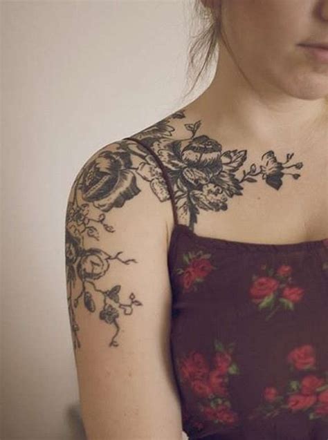 26 Sublime Flower Shoulder Tattoos And Designs