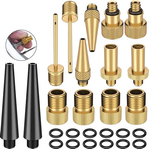 26Pcs Bike Pump Adapter Schrader Valve Presta Valve Dunlop Woods