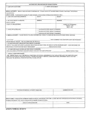 27 Printable Air Force Weight Standards Forms And Templates Fillable