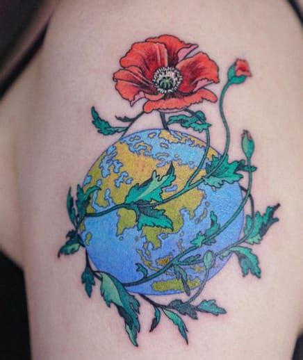 28 Beautiful Earth Tattoo Ideas For Environment Lovers Tattoo Twist