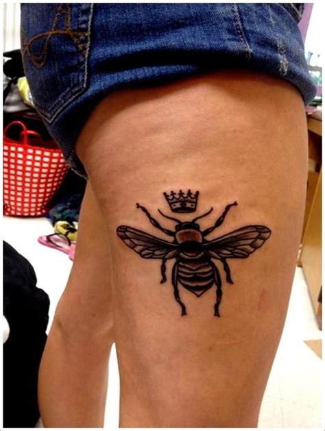 28 Cute Queen Bee Tattoo Designs For Women And Men