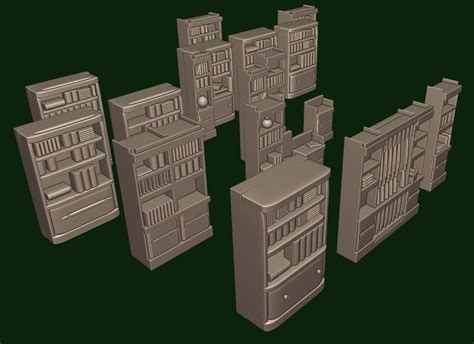 28Mm Libraries 3D Model 3D Printable Cgtrader