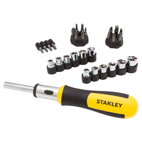 29 Pc Multibit Ratcheting Screwdriver Set 54 925 Stanley Tools