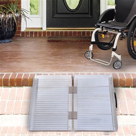 2Ft Folding Aluminum Wheelchair Ramp Gearcourt