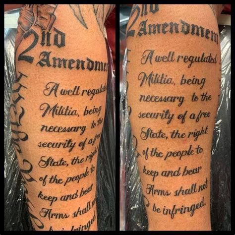 2Nd Amendment Tattoo Ideas