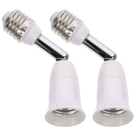 2Pcs Light Bulb Socket Extender Bendable Light Socket Adapter Light