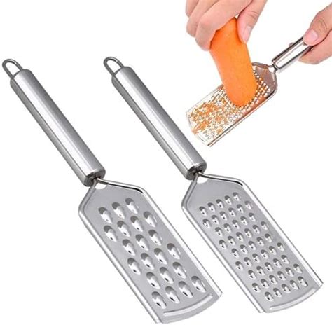 2Pcs Versatile Cheese Grater Stainless Graters For Kitchen With Handle