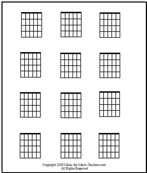 3 String Guitar Chord Charts