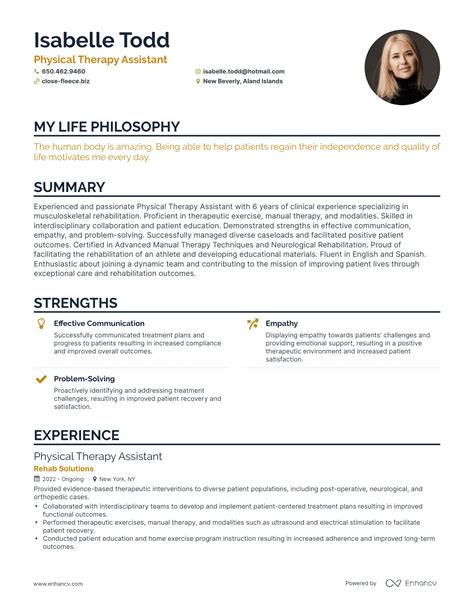 3 Successful Physical Therapy Assistant Resume Examples And Writing