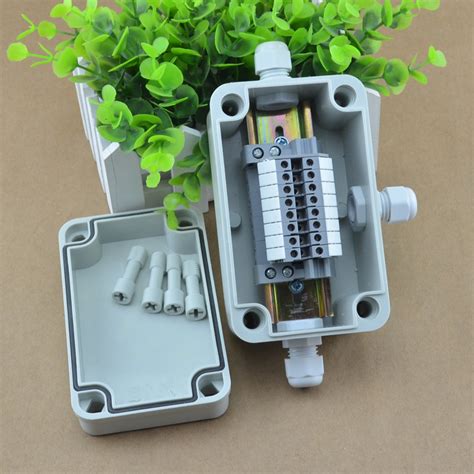 3 Ways Waterproof Aluminum Distribution Junction Box With Uk2 5B Din Rail Terminal Blocks 120