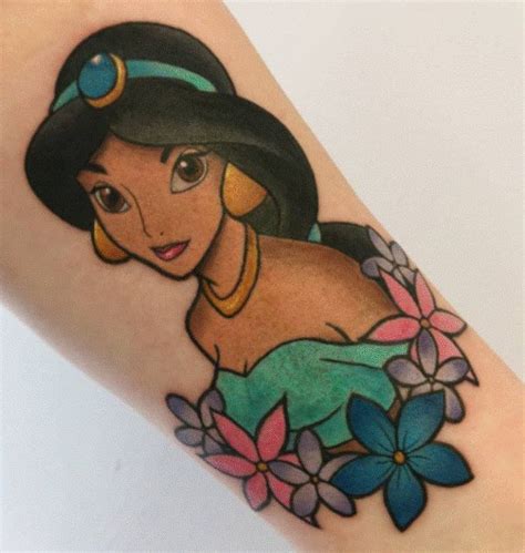 30 Amazing Jasmine Disney Princess Tattoo Designs With Meanings And