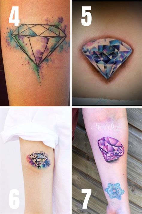 30 Brilliant Diamond Tattoos That Sparkle Shine Tattooglee