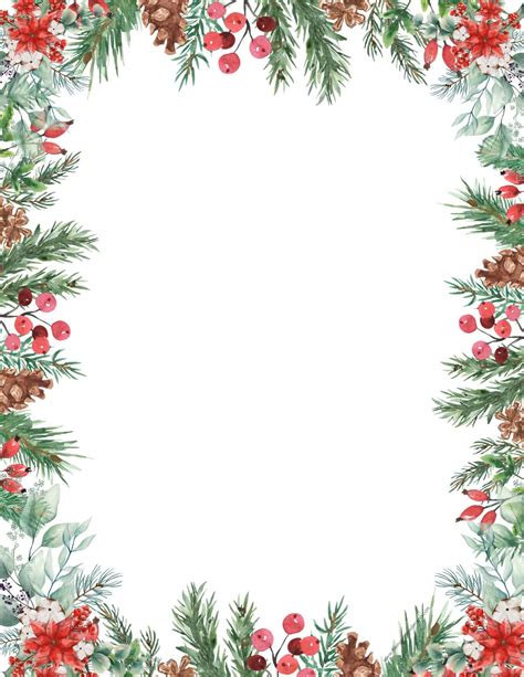 30 Free Printable Christmas Border Printable Templates The