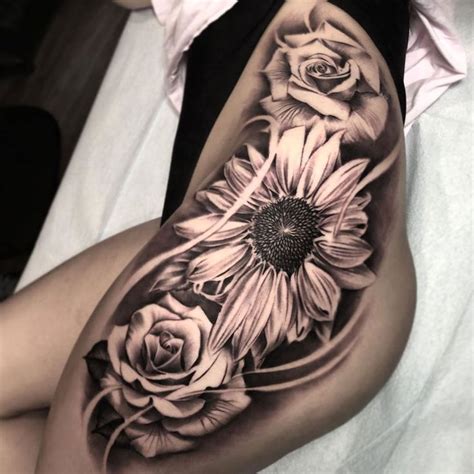 30 Women S Badass Hip Tattoo Ideas Sunflower Tattoo Thigh Hip