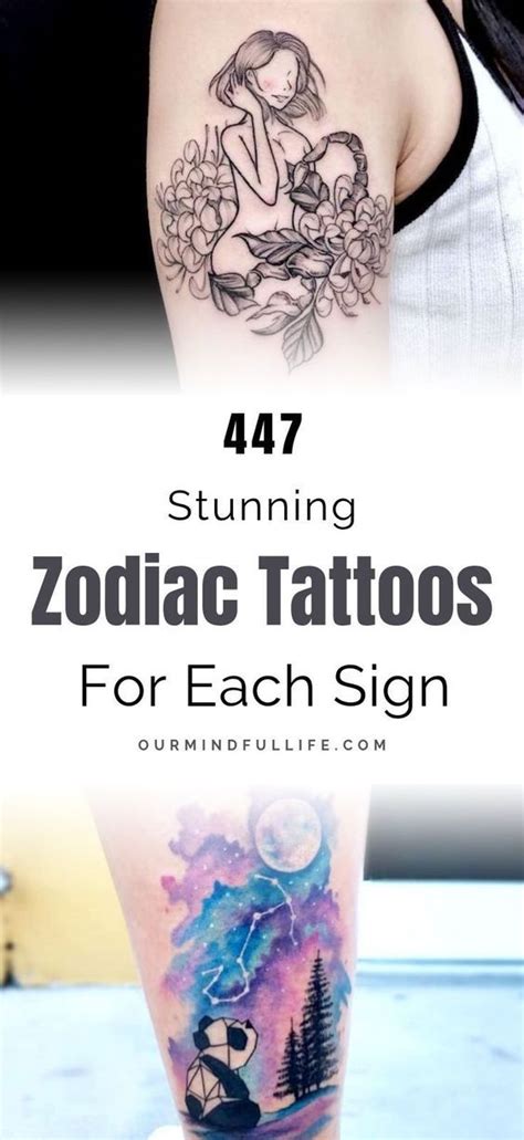 300 Dreamy Zodiac Tattoos For Each Sign Our Mindful Life