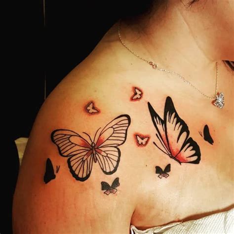 33 Butterfly Front Shoulder Tattoos Shauntelraya