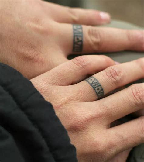 33 Wedding Ring Tattoos For Couples That Convey Their Love