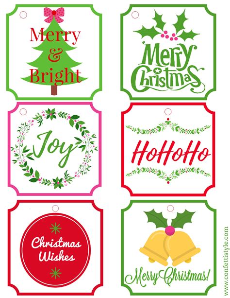 34 Sets Of Free Printable Christmas Gift Tags