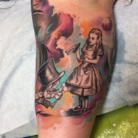 36 Alice In Wonderland Tattoos Designs Quotesbae