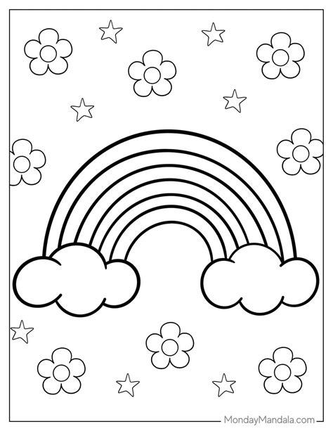 36 Rainbow Coloring Pages Free Pdf Printables