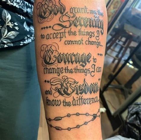 36 Serenity Prayer Tattoos For Females Kaleyamiyah