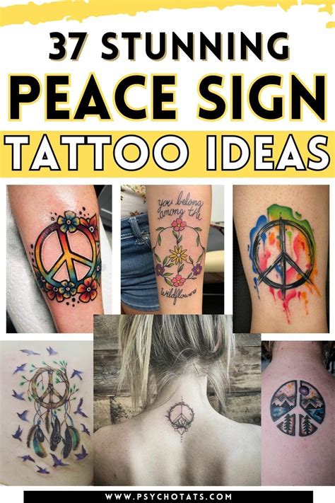 37 Tranquil Ink Exploring The World Of Peace Sign Tattoos Psycho Tats