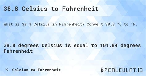 Convert 38.8C to F in 1 Easy Step