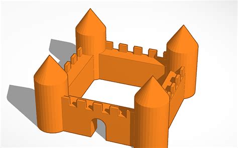 3D Design Castle Battlements Playmobil Tinkercad