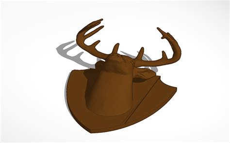 3D Design Deer Head Ordaminte Tinkercad