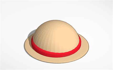 3D Design Luffy Hat Tinkercad