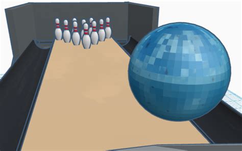 3D Design Scale Accurate Bowling Alley Simulation Working Ball