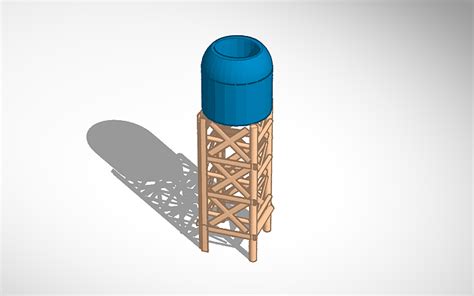 3D Design Water Tower For Design Tinkercad