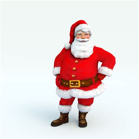 Santa Claus in 3D Grayscale Images